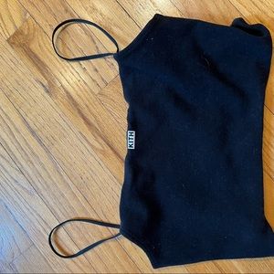 Kith black crop top size medium